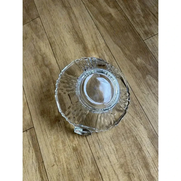 Indiana Glass PATTERN 372 Clear Mayonnaise Underplate Honeycomb And Panel Old - Picture 9 of 14